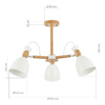 SLE103802-03 Светильник потолочный Светлое дерево, Белый/Белый E27 3*60W BALCAMO — изображение 4