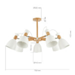 SLE103802-07 Светильник потолочный Светлое дерево, Белый/Белый E27 7*60W BALCAMO — изображение 3