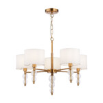 SLE105713-05 Светильник подвесной Латунь, Прозрачный/Белый E14 5*40W RAMER — изображение 2