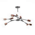 SLE106403-09 Светильник потолочный Серый, Розовое золото E27 9*60W PALARE — изображение 3