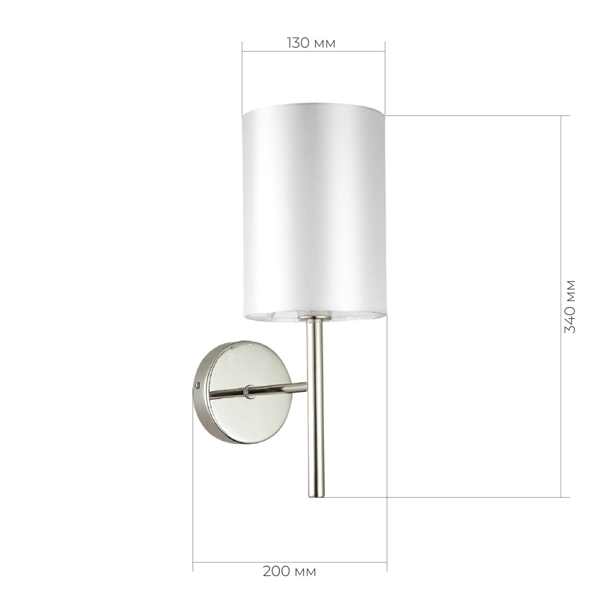 SLE107301-01 Светильник настенный Никель/Белый E14 1*40W NOIA — изображение 3