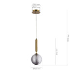 SLE1096-203-01 Подвес Матовое золото/Белый, Дымчатый G9 LED 1*5W AVEIRO — изображение 4