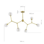 SLE1106-203-06 Светильник подвесной Золотистый/Прозрачный, Белый G9 LED 6*5W ARCUS — изображение 4