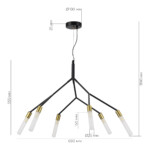 SLE1129-403-06 Светильник подвесной Черный, латунь/Белый G9 6*5W KAITO — изображение 4