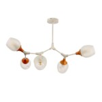 SLE113502-05 Светильник потолочный Белый, Светлое дерево/Белый E27 5*60W CIOTOLLA — изображение 2