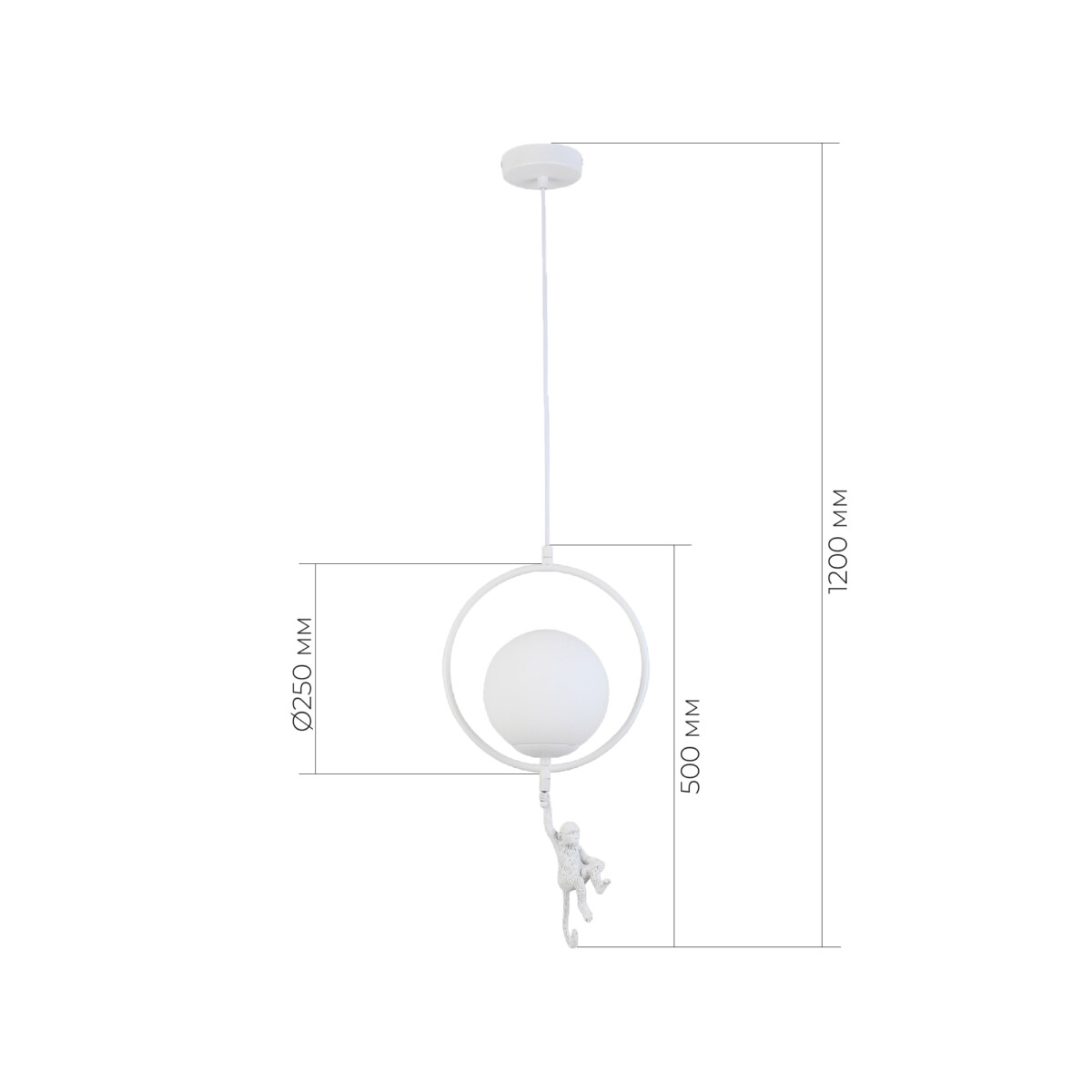 SLE115113-01 Подвес Белый/Белый E27 1*60W TENATO — изображение 4