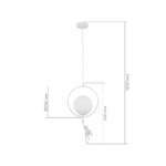 SLE115113-01 Подвес Белый/Белый E27 1*60W TENATO — изображение 4