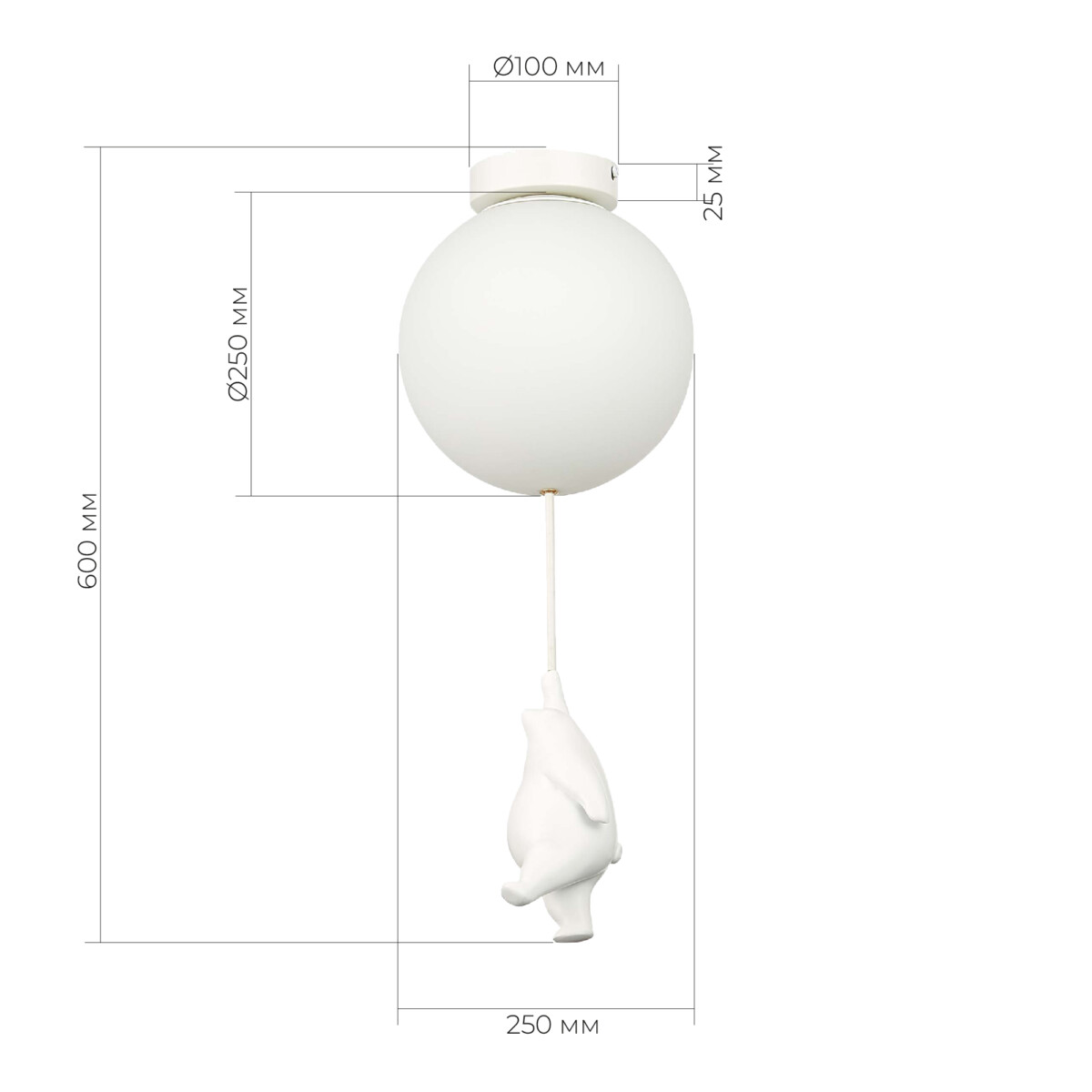 SLE115422-01 Подвес Белый/Белый E27 1*60W MODENA — изображение 4