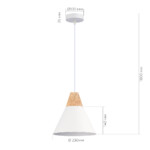 SLE125103-01 Светильник подвесной Белый/Белый, Светлое дерево E27 1*60W MODICA — изображение 4