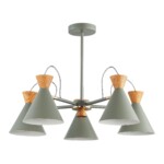 SLE125112-05 Светильник потолочный Серый, Золотистый/Серый, Темное дерево E14 5*40W MODICA — изображение 2