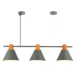 SLE125113-03 Светильник подвесной Серый/Серый, Светлое дерево E27 3*60W MODICA