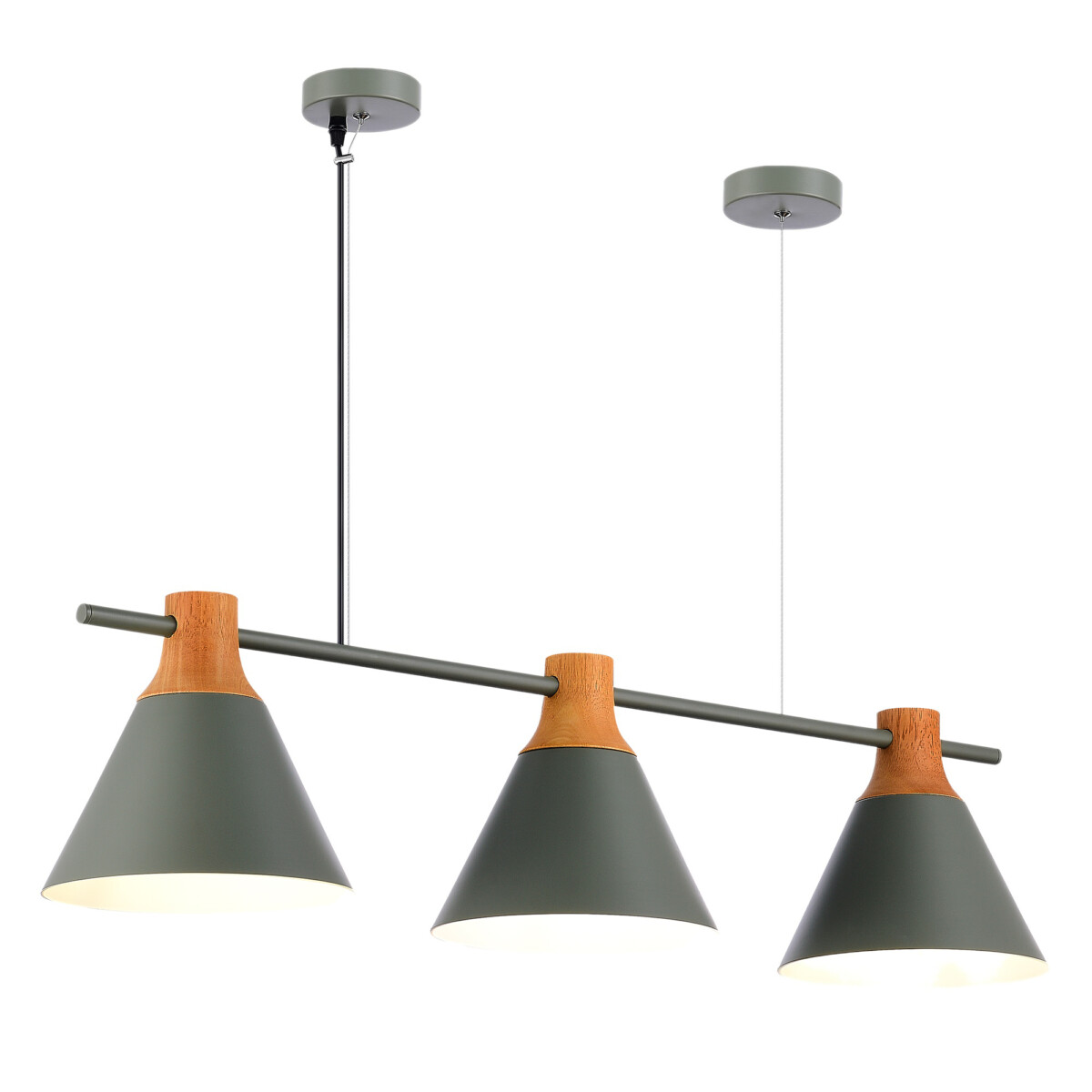 SLE125113-03 Светильник подвесной Серый/Серый, Светлое дерево E27 3*60W MODICA — изображение 3