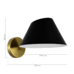 SLE1253-301-01 Светильник настенный Латунь/Черный,Белый E14 1*60W NORBI — изображение 3