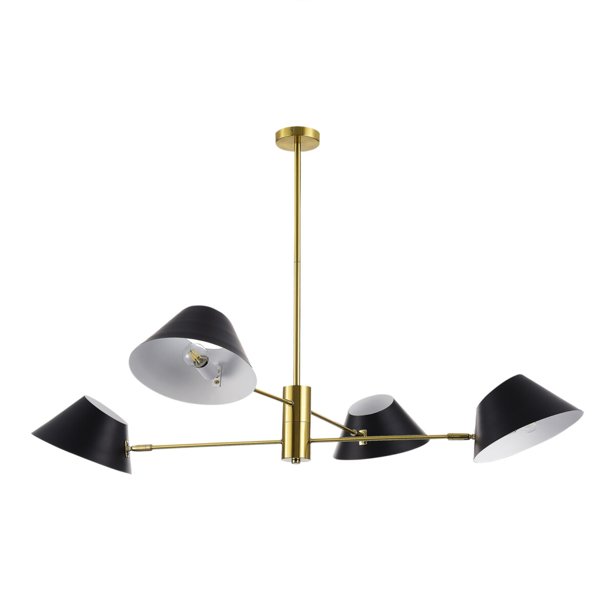 SLE1253-343-04 Светильник подвесной Латунь/Черный, Белый E14 4*60W NORBI — изображение 2