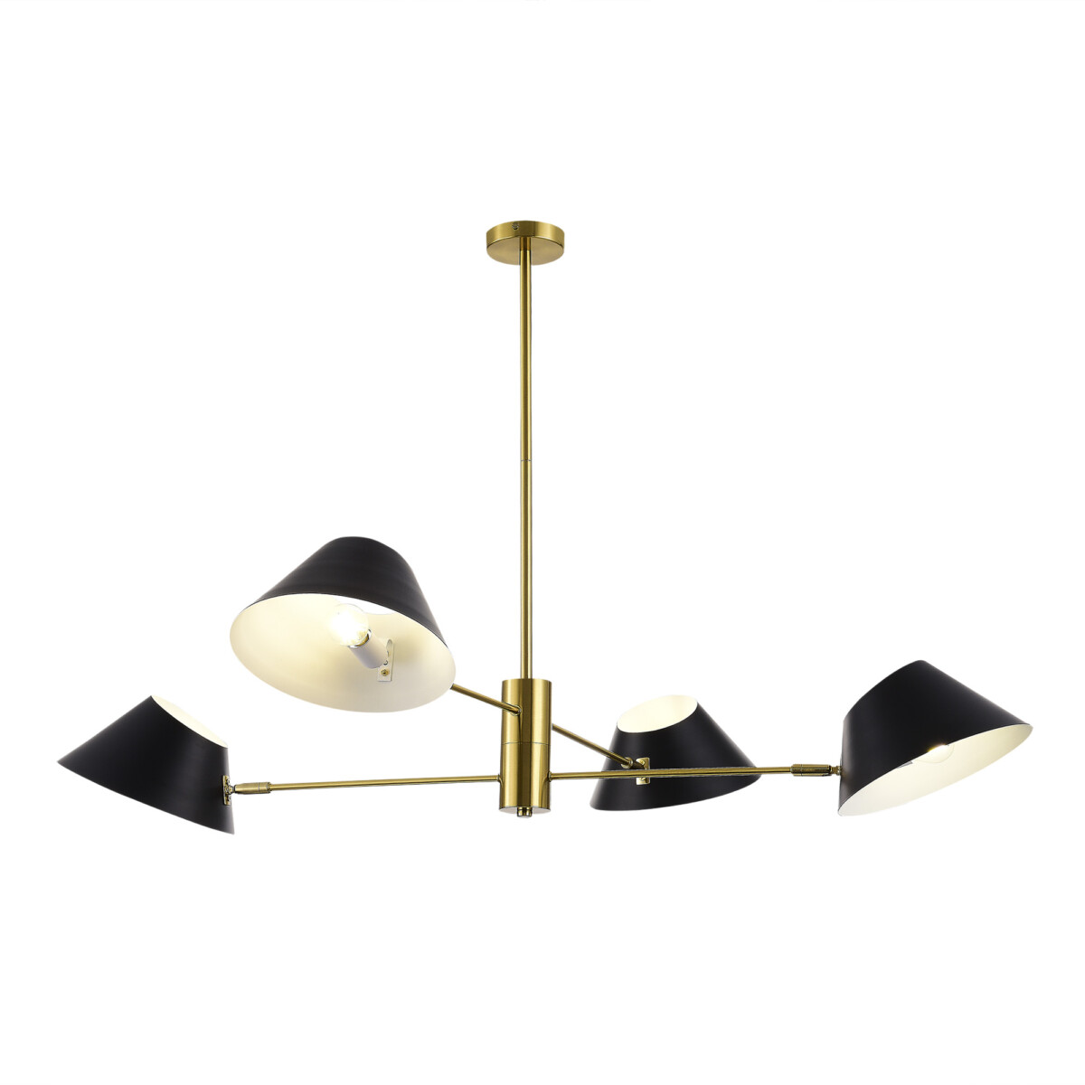 SLE1253-343-04 Светильник подвесной Латунь/Черный, Белый E14 4*60W NORBI — изображение 3