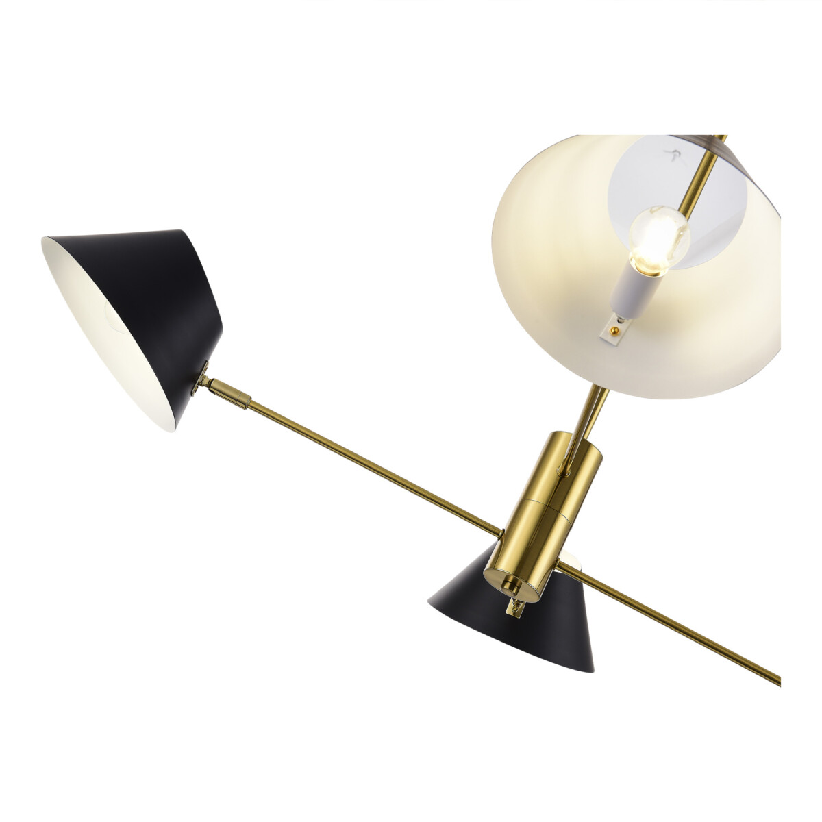 SLE1253-343-04 Светильник подвесной Латунь/Черный, Белый E14 4*60W NORBI — изображение 4