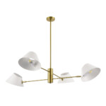 SLE1253-353-04 Светильник подвесной Латунь/Белый E14 4*60W NORBI — изображение 2