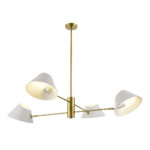 SLE1253-353-04 Светильник подвесной Латунь/Белый E14 4*60W NORBI — изображение 3