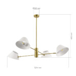 SLE1253-353-04 Светильник подвесной Латунь/Белый E14 4*60W NORBI — изображение 5