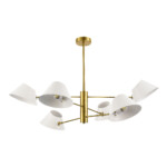 SLE1253-353-06 Светильник подвесной Латунь/Белый E14 6*60W NORBI