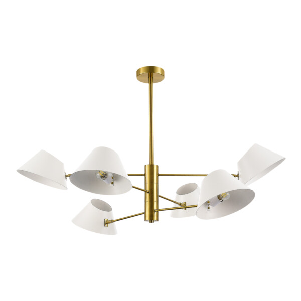 SLE1253-353-06 Светильник подвесной Латунь/Белый E14 6*60W NORBI