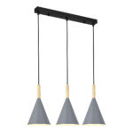 SLE1255-413-03 Светильник подвесной Черный/Серый E27 3*40W ARKET — изображение 3