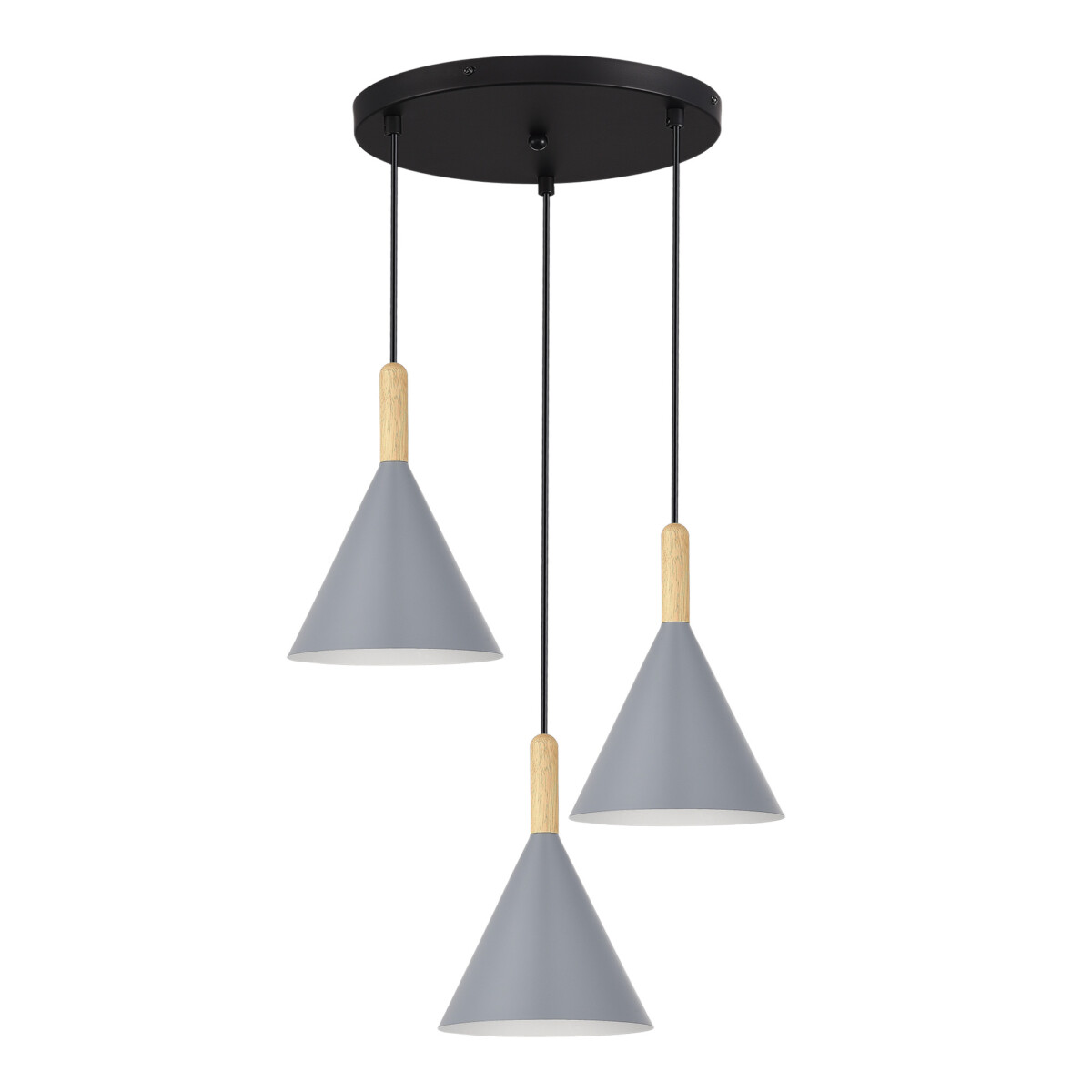SLE1255-433-03_01W SLE1255-433-03 Светильник подвесной Черный/Серый E27 3*40W ARKET — изображение 1