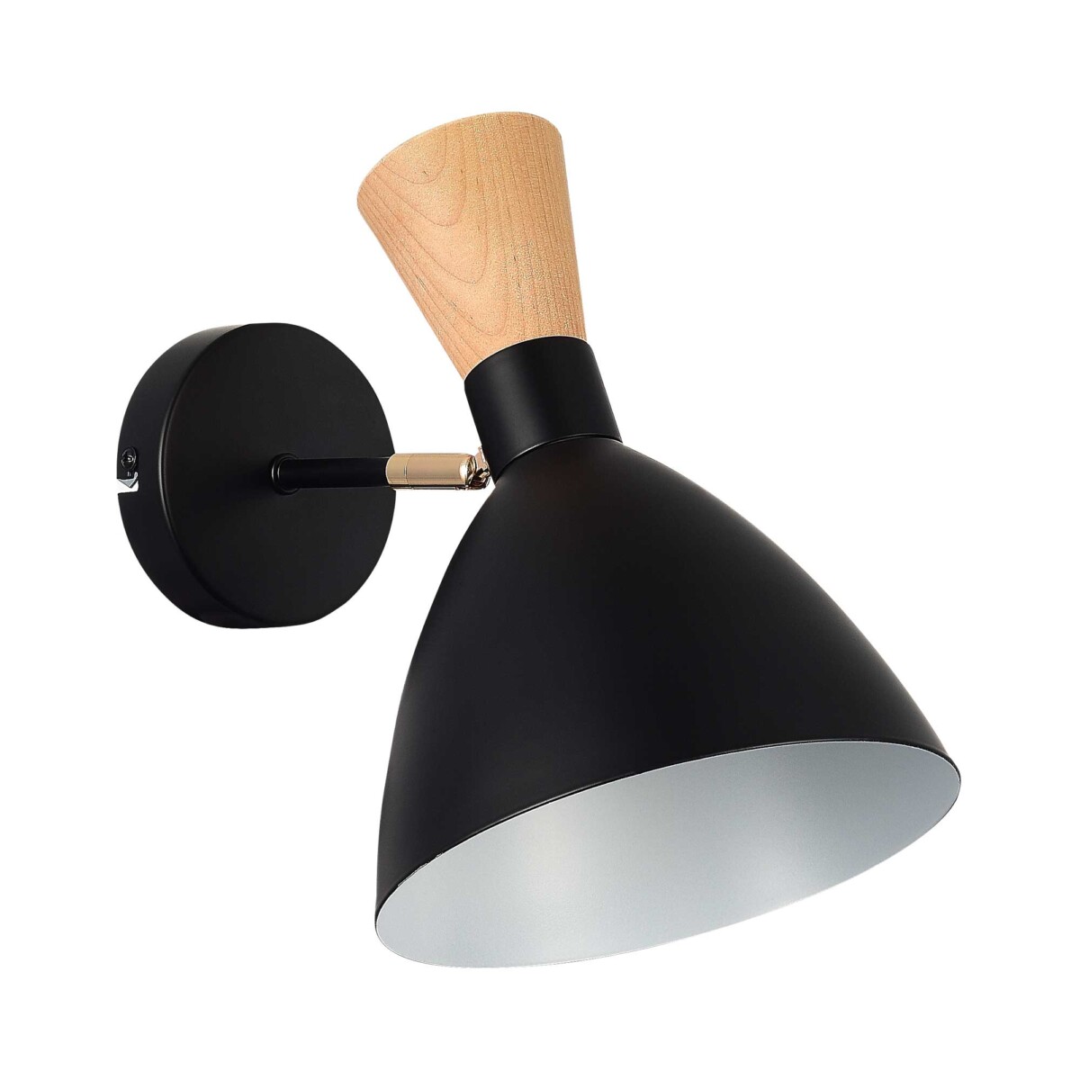 SLE1256-401-01 Светильник настенный Черный/Черный, Светлое дерево, Золотистый E14 1*40W VISTA — изображение 1