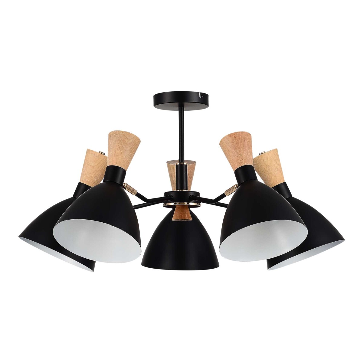 SLE1256-402-05 Светильник потолочный Черный/Черный, Светлое дерево, Золотистый E14 5*40W VISTA — изображение 1