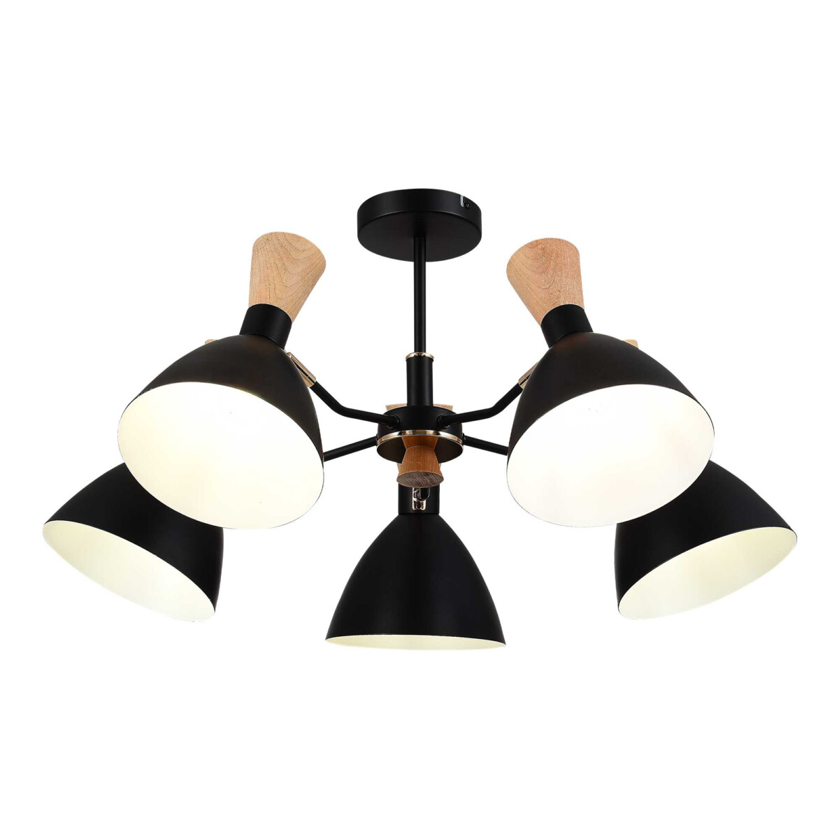 SLE1256-402-05 Светильник потолочный Черный/Черный, Светлое дерево, Золотистый E14 5*40W VISTA — изображение 3