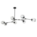 SLE154843-07 Светильник подвесной Черный/Дымчатый E27 7*40W RAMETTO