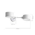 SLE183501-02 Светильник настенный Белый/Белый E14 2*60W GIMENTO — изображение 4