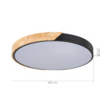 SLE200942-01 Светильник потолочный Черный, Светлое дерево/Белый LED 1*45W 3000K/4000K/6000K FESTA — изображение 5