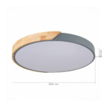 SLE200972-01 Светильник потолочный Серый, Светлое дерево/Белый LED 1*45W 3000K/4000K/6000K FESTA — изображение 5