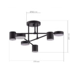 SLE201042-06 Светильник потолочный Черный/Черный LED 6*7W 4000K NOBEL — изображение 9