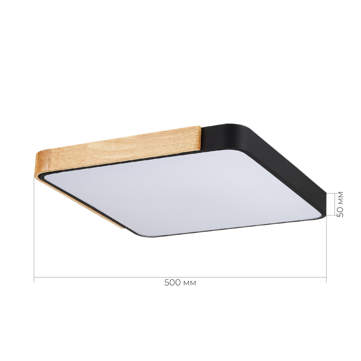 SLE201242-01 Светильник потолочный Черный, Светлое дерево/Белый LED 1*42W 3000K/4000K/6000K FESTA — изображение 5