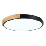 SLE201342-01 Светильник потолочный Черный, Светлое дерево/Белый LED 1*40W 3000K/4000K/6000K DELIA — изображение 3