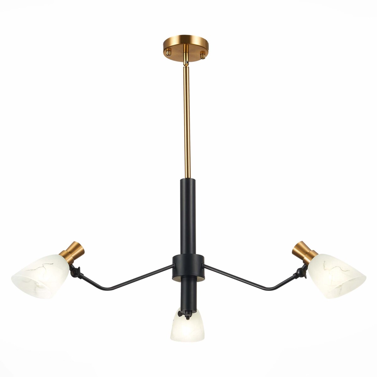 SLE205403-03_01W SLE205403-03 Светильник подвесной Черный, Латунь/Белый E14 3*60W LITA — изображение 1