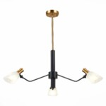 SLE205403-03 Светильник подвесной Черный, Латунь/Белый E14 3*60W LITA