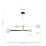 SLE220103-04 Светильник потолочный Черный, Бронза/Белый G9 4*5W ARCOLA — изображение 4