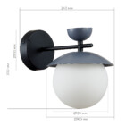 SLE220201-01 Светильник настенный Черный, Серый/Белый G9 1*5W GENOVA — изображение 3