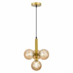 SLE220323-04 Светильник подвесной Золото/Янтарный G9 4*5W 4000K SALERNO
