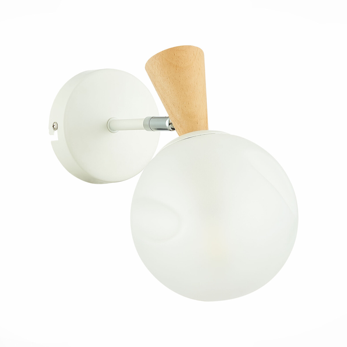 SLE220701-01 Светильник настенный Белый, Светлое дерево/Белый E14 1*40W CATANIA — изображение 2