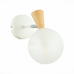 SLE220701-01 Светильник настенный Белый, Светлое дерево/Белый E14 1*40W CATANIA — изображение 2