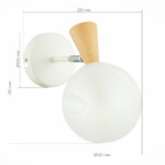 SLE220701-01 Светильник настенный Белый, Светлое дерево/Белый E14 1*40W CATANIA — изображение 3