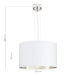 SLE300503-03 Светильник подвесной Никель/Белый, Серебристый E27 3*40W BRESCIA — изображение 2