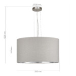 SLE300513-03 Светильник подвесной Никель/Серый, Серебристый E27 3*40W BRESCIA — изображение 2