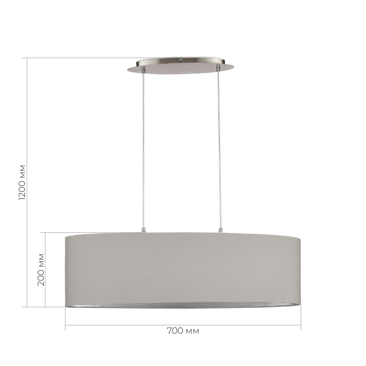 SLE300533-03 Светильник подвесной Никель/Серый, Серебристый E27 3*40W BRESCIA — изображение 2