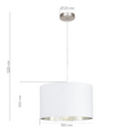 SLE300553-01 Подвес Никель/Белый, Серебристый E27 1*40W BRESCIA — изображение 2