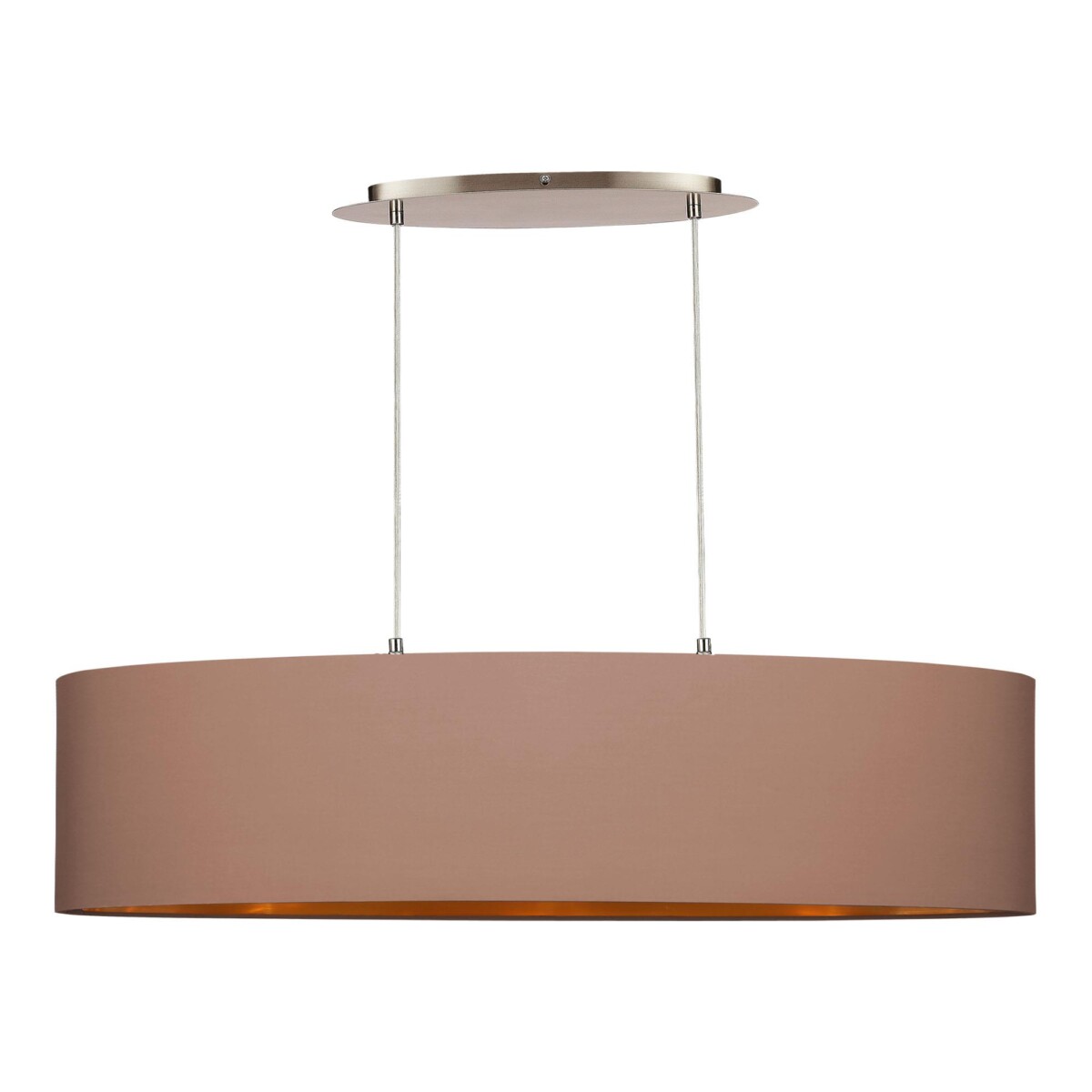 SLE300553-03_01W SLE300553-03 Светильник подвесной Никель/Темно-бежевый, Золотистый E27 3*40W BRESCIA — изображение 1